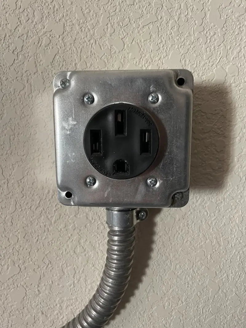 NEMA 14-50 outlet installed for Electrical Panel Upgrade in Wasco